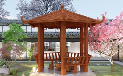 鋁合金六角涼亭