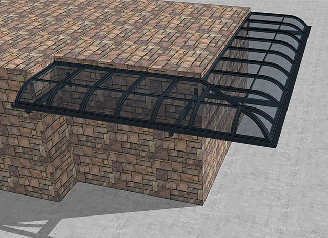 鋁合金R型遮雨棚