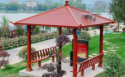 戶外庭院四角涼亭