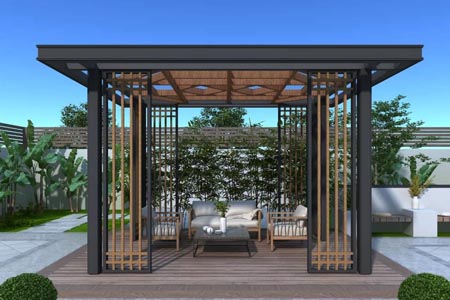 鋁合金新中式?jīng)鐾?，設(shè)計時尚且富有立體感